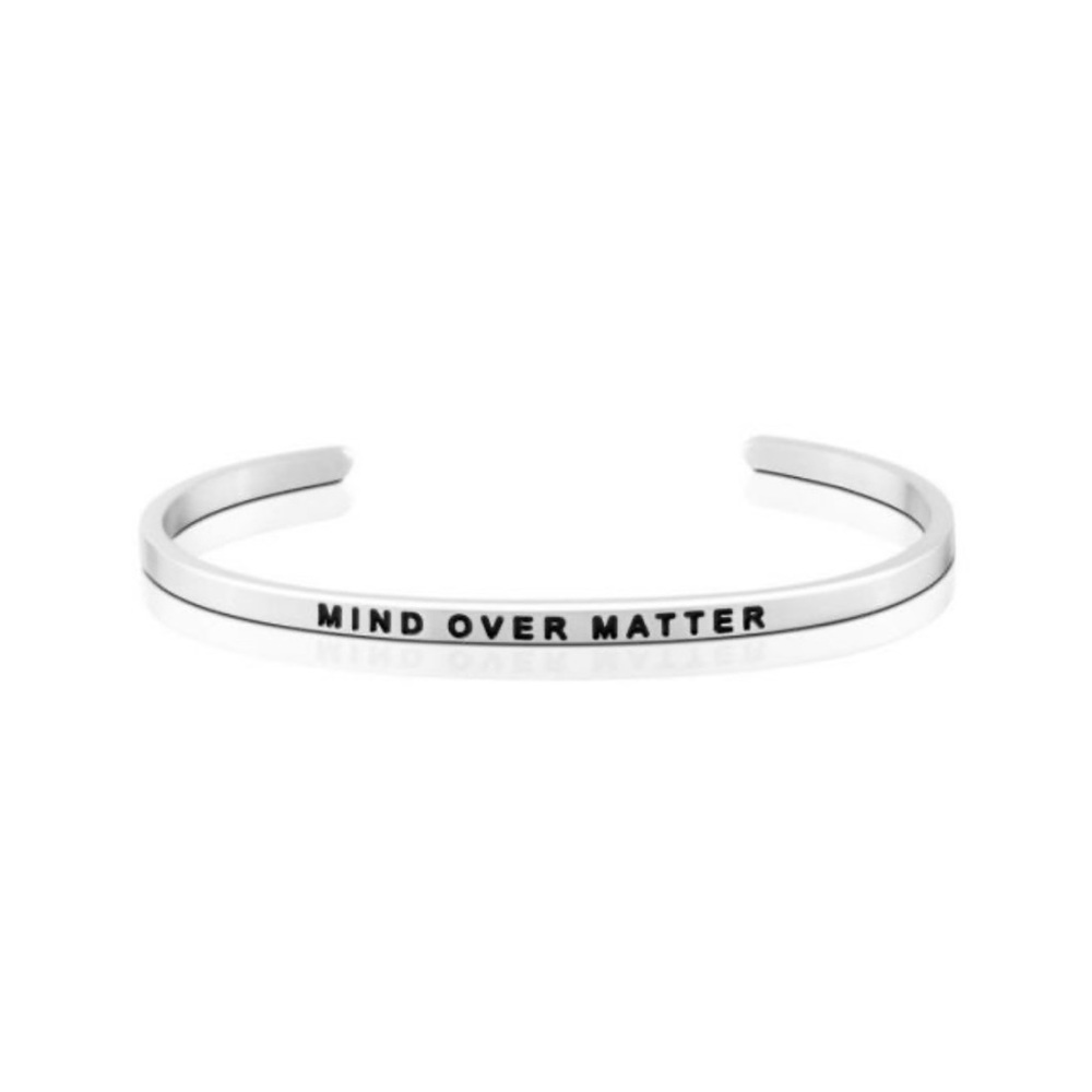 Mantras and Mind Over Matter Bracelet, Stainless Steel